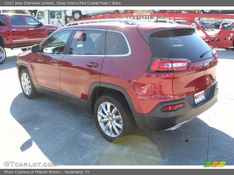 Deep Cherry Red Crystal Pearl / Black 2017 Jeep Cherokee Limited