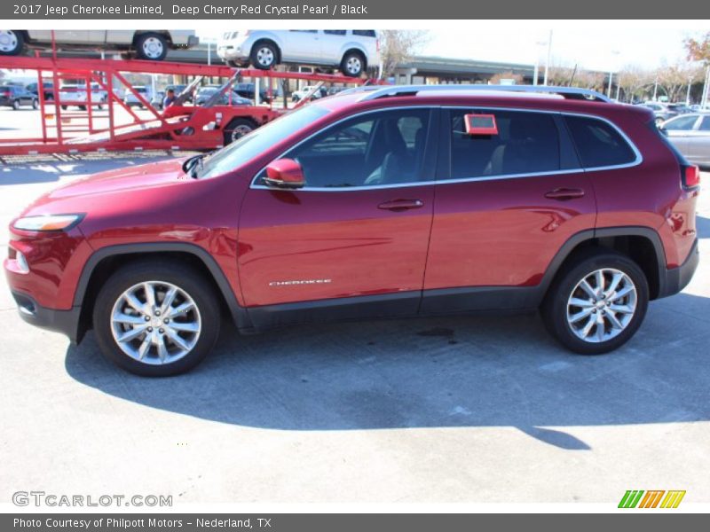 Deep Cherry Red Crystal Pearl / Black 2017 Jeep Cherokee Limited