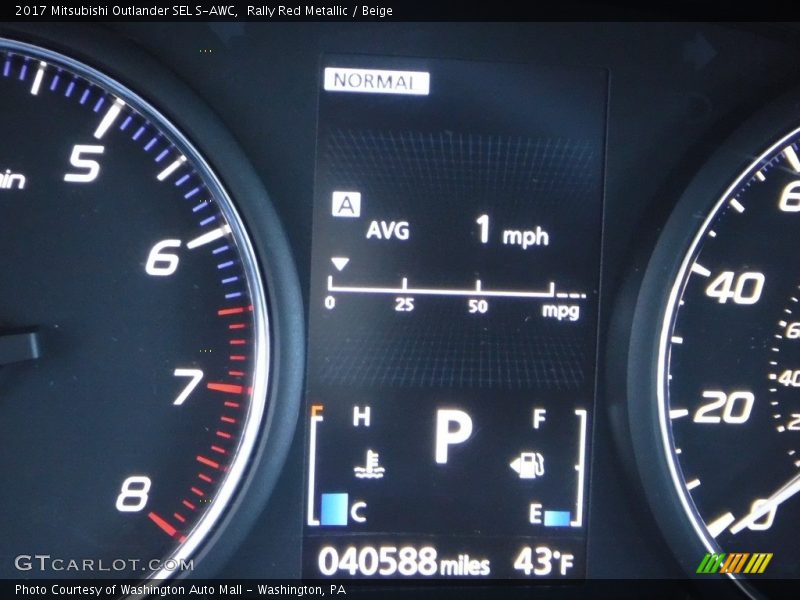 Rally Red Metallic / Beige 2017 Mitsubishi Outlander SEL S-AWC