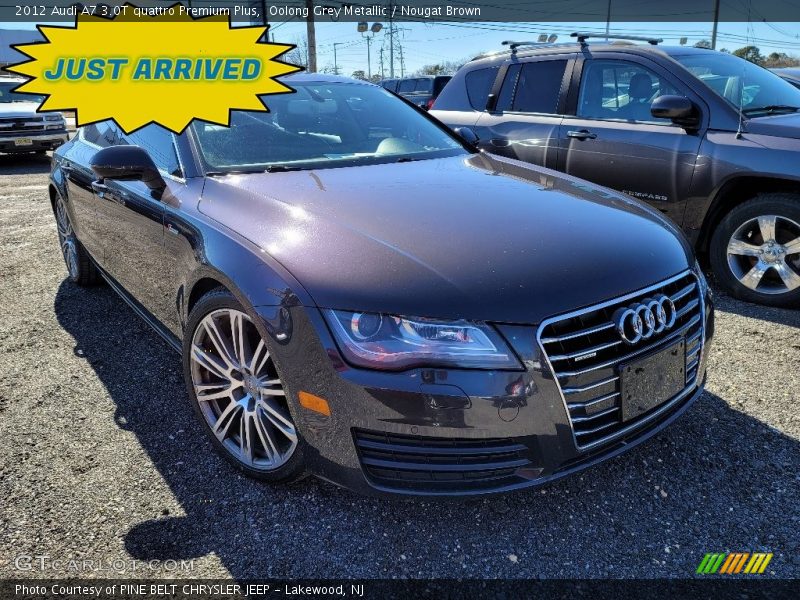 Oolong Grey Metallic / Nougat Brown 2012 Audi A7 3.0T quattro Premium Plus
