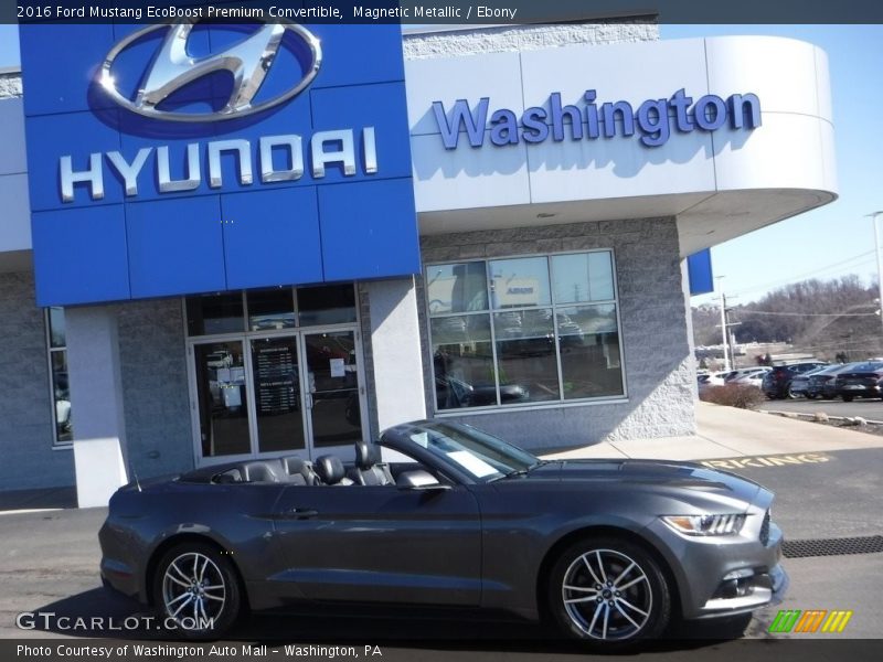 Magnetic Metallic / Ebony 2016 Ford Mustang EcoBoost Premium Convertible