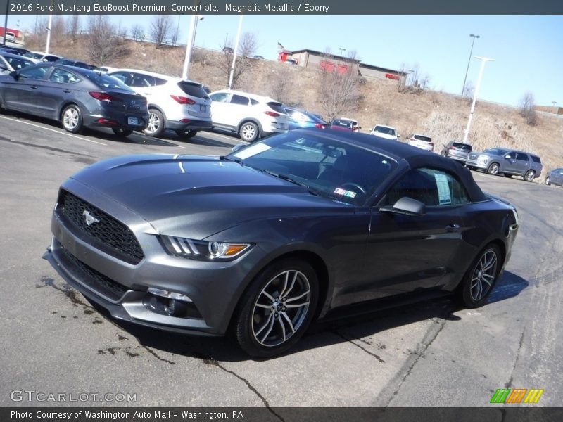 Magnetic Metallic / Ebony 2016 Ford Mustang EcoBoost Premium Convertible