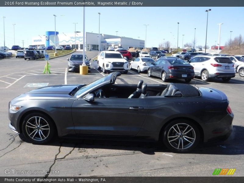 Magnetic Metallic / Ebony 2016 Ford Mustang EcoBoost Premium Convertible