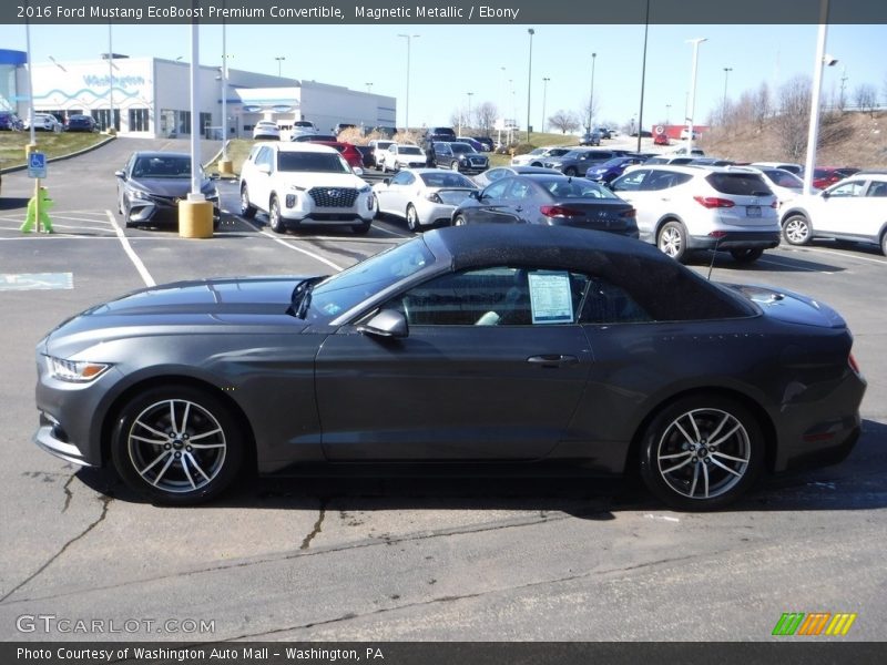 Magnetic Metallic / Ebony 2016 Ford Mustang EcoBoost Premium Convertible