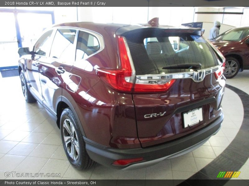Basque Red Pearl II / Gray 2018 Honda CR-V LX AWD