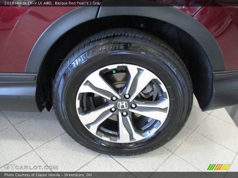 Basque Red Pearl II / Gray 2018 Honda CR-V LX AWD