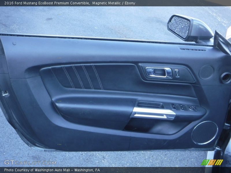 Magnetic Metallic / Ebony 2016 Ford Mustang EcoBoost Premium Convertible