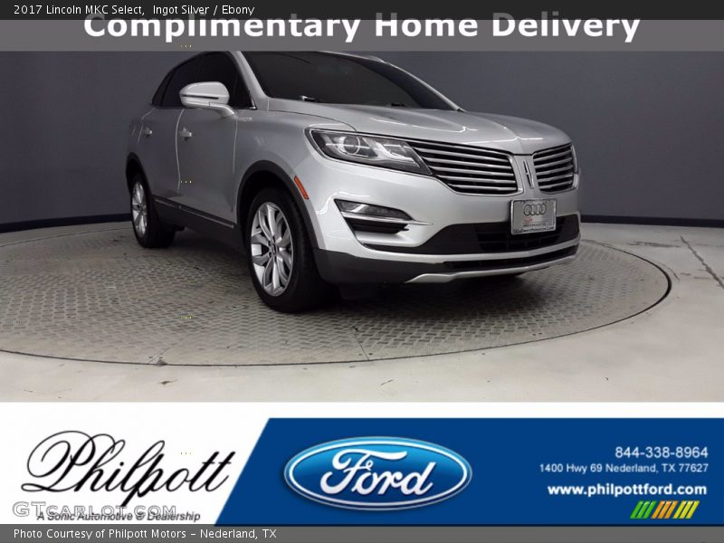 Ingot Silver / Ebony 2017 Lincoln MKC Select