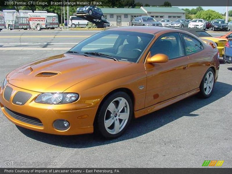 Brazen Orange Metallic / Black 2006 Pontiac GTO Coupe