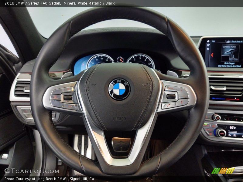 Mineral White Metallic / Black 2018 BMW 7 Series 740i Sedan