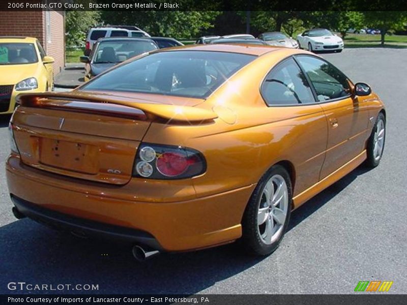 Brazen Orange Metallic / Black 2006 Pontiac GTO Coupe