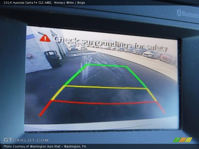 Monaco White / Beige 2014 Hyundai Santa Fe GLS AWD