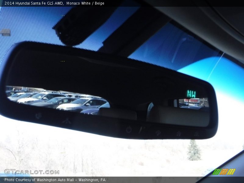Monaco White / Beige 2014 Hyundai Santa Fe GLS AWD