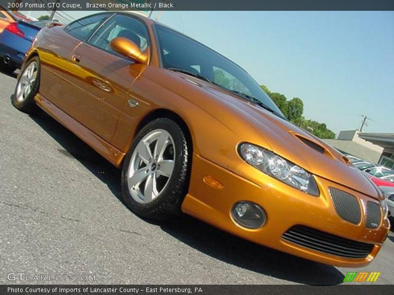 Brazen Orange Metallic / Black 2006 Pontiac GTO Coupe