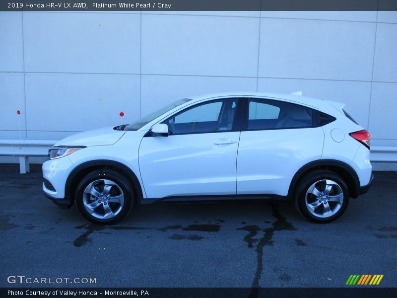 Platinum White Pearl / Gray 2019 Honda HR-V LX AWD