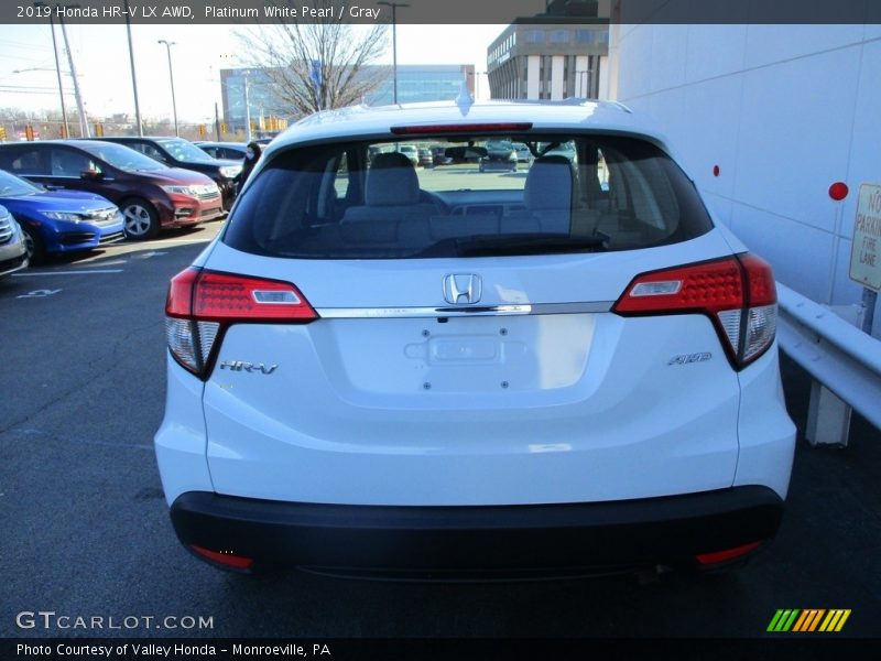 Platinum White Pearl / Gray 2019 Honda HR-V LX AWD