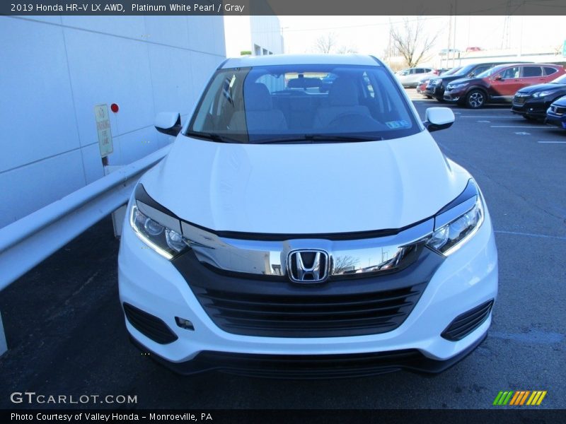 Platinum White Pearl / Gray 2019 Honda HR-V LX AWD