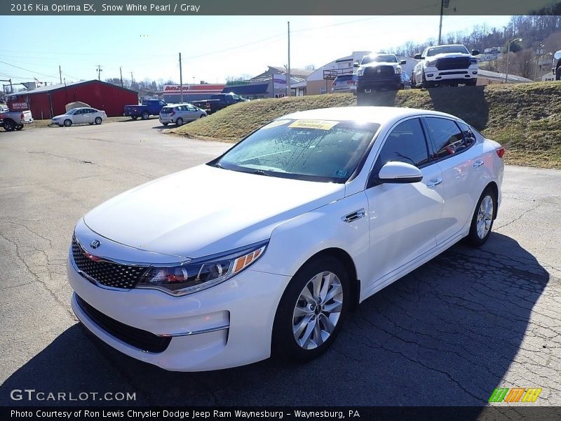 Snow White Pearl / Gray 2016 Kia Optima EX