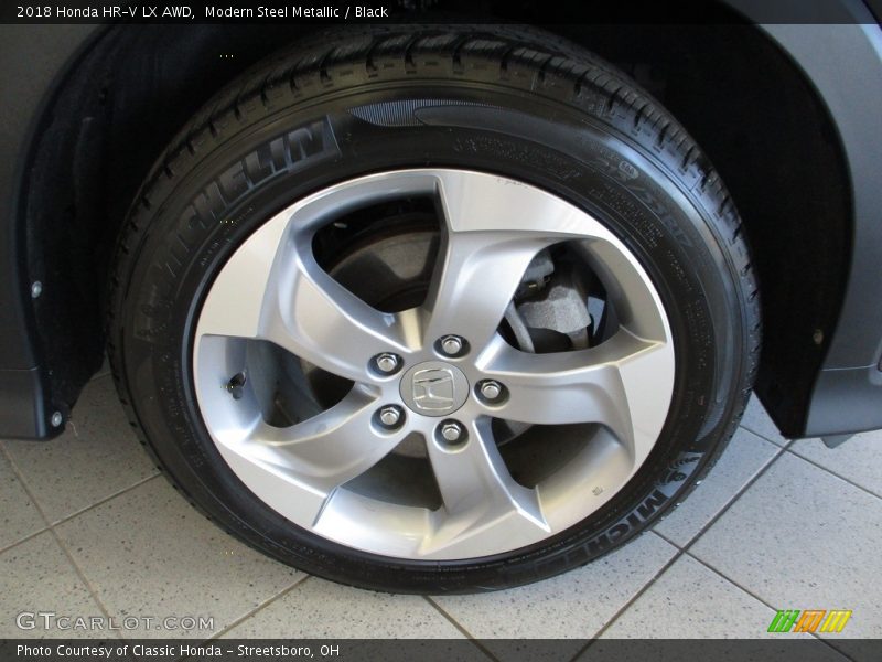 Modern Steel Metallic / Black 2018 Honda HR-V LX AWD
