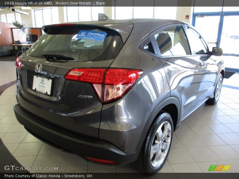 Modern Steel Metallic / Black 2018 Honda HR-V LX AWD