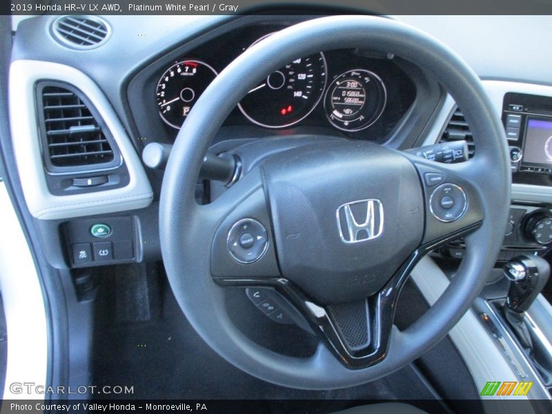 Platinum White Pearl / Gray 2019 Honda HR-V LX AWD