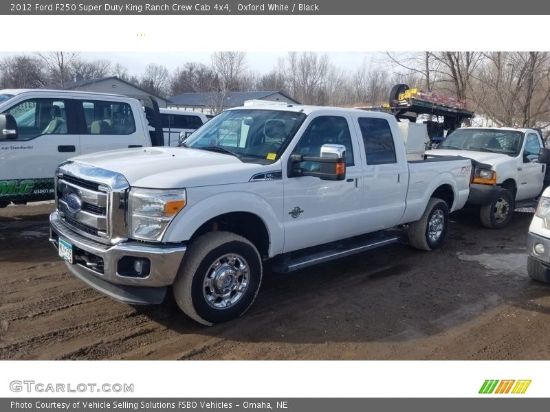 Oxford White / Black 2012 Ford F250 Super Duty King Ranch Crew Cab 4x4