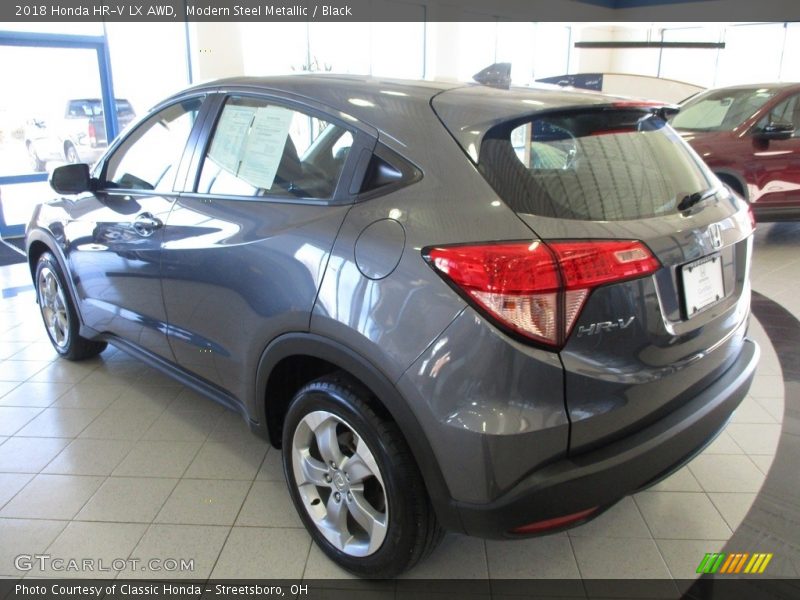 Modern Steel Metallic / Black 2018 Honda HR-V LX AWD