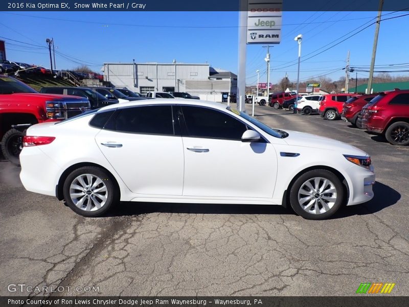 Snow White Pearl / Gray 2016 Kia Optima EX