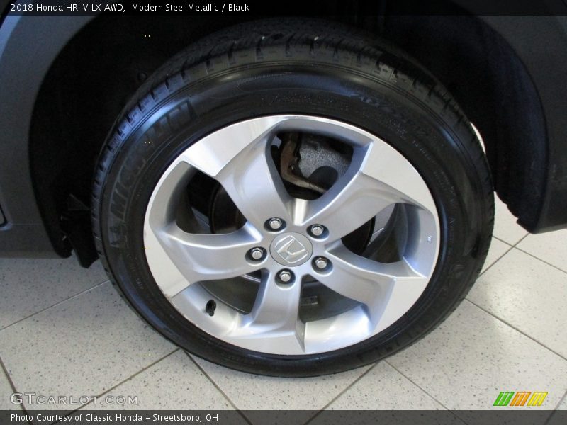 Modern Steel Metallic / Black 2018 Honda HR-V LX AWD