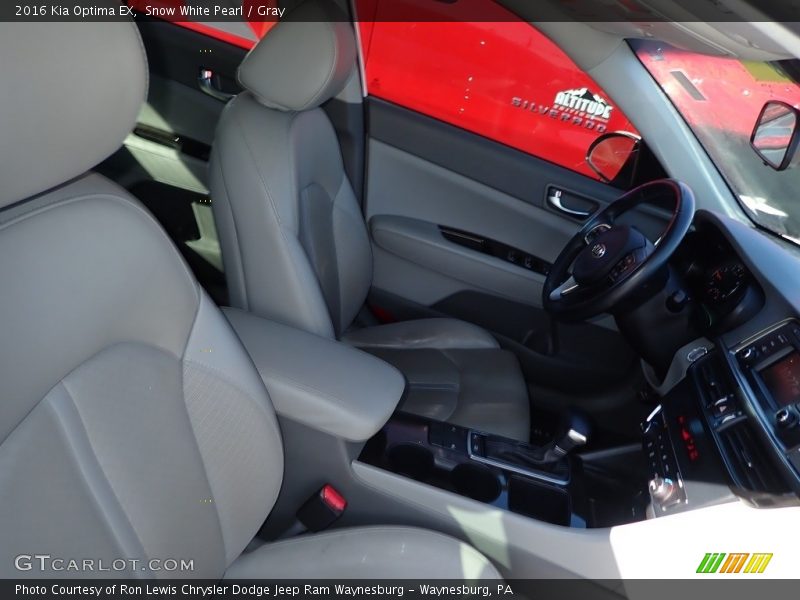 Snow White Pearl / Gray 2016 Kia Optima EX