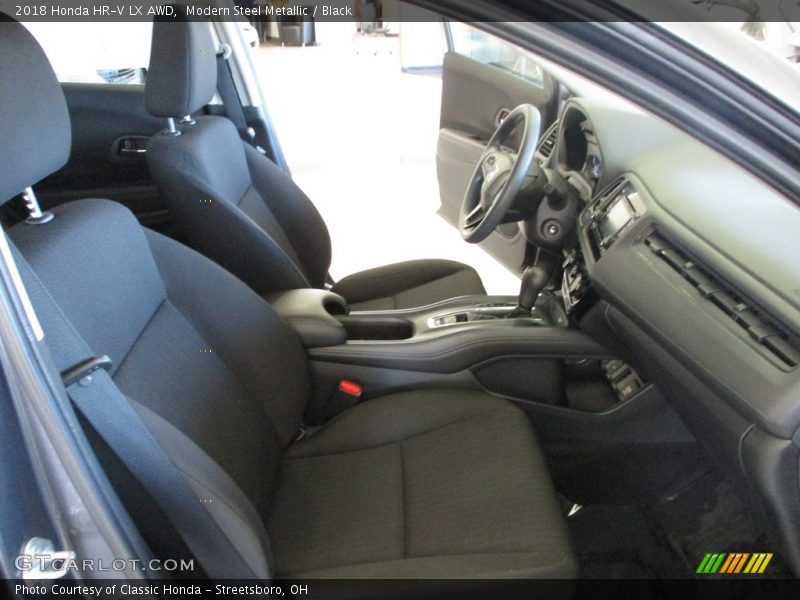 Modern Steel Metallic / Black 2018 Honda HR-V LX AWD