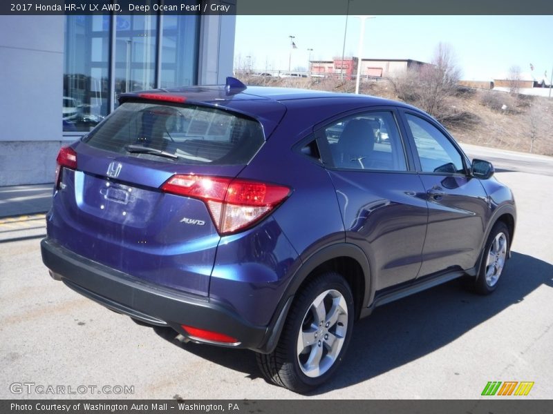 Deep Ocean Pearl / Gray 2017 Honda HR-V LX AWD