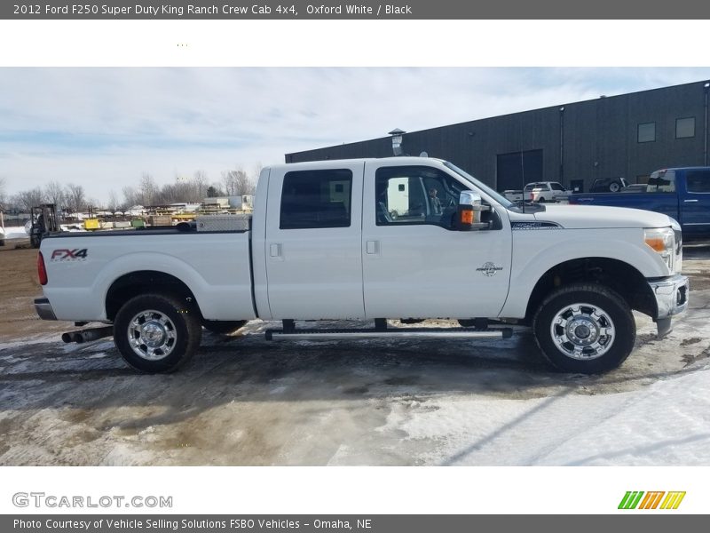 Oxford White / Black 2012 Ford F250 Super Duty King Ranch Crew Cab 4x4