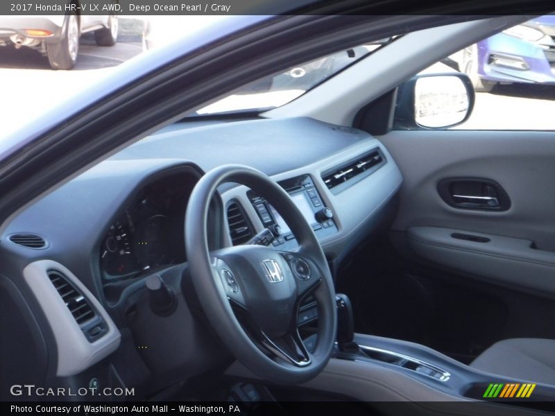 Deep Ocean Pearl / Gray 2017 Honda HR-V LX AWD