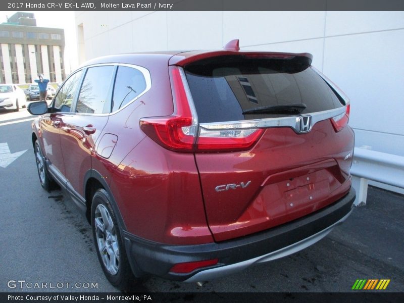 Molten Lava Pearl / Ivory 2017 Honda CR-V EX-L AWD