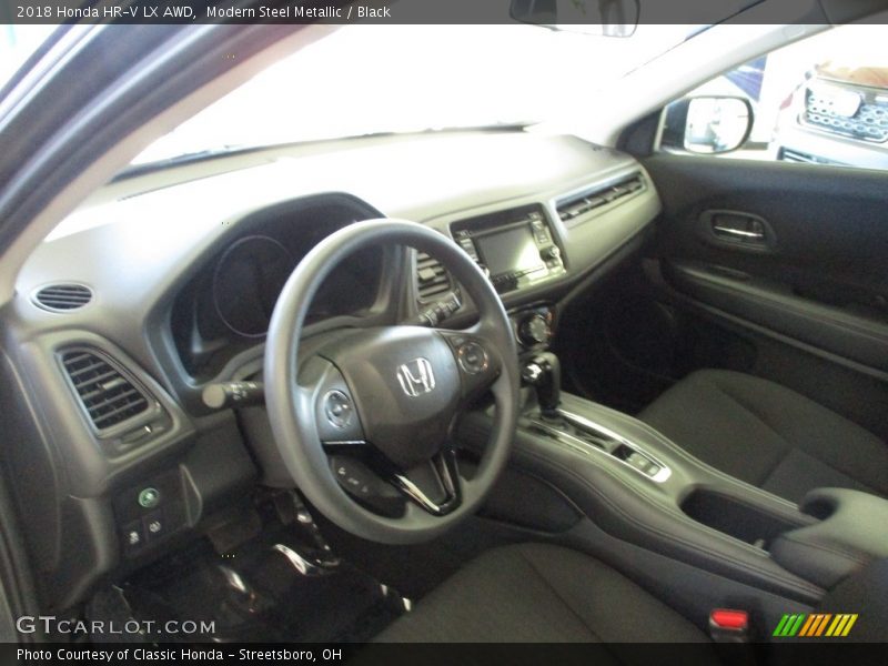 Modern Steel Metallic / Black 2018 Honda HR-V LX AWD