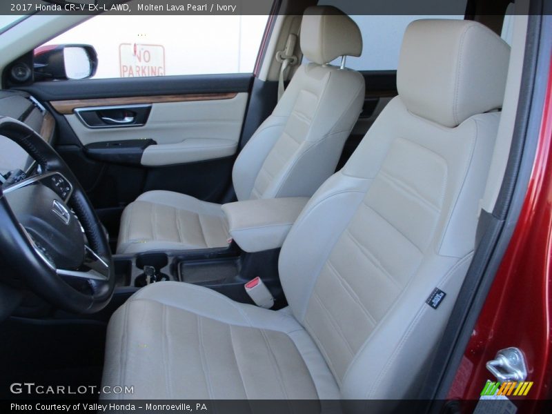 Molten Lava Pearl / Ivory 2017 Honda CR-V EX-L AWD
