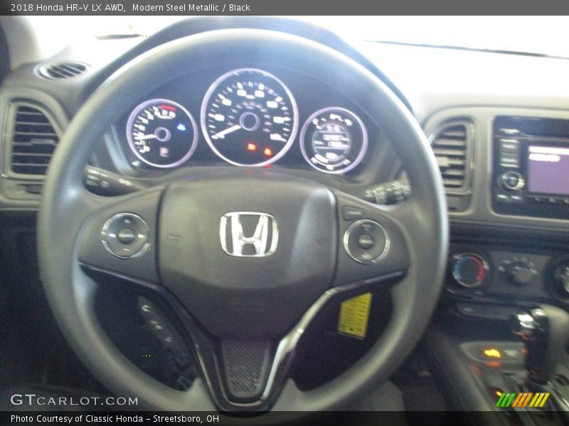 Modern Steel Metallic / Black 2018 Honda HR-V LX AWD