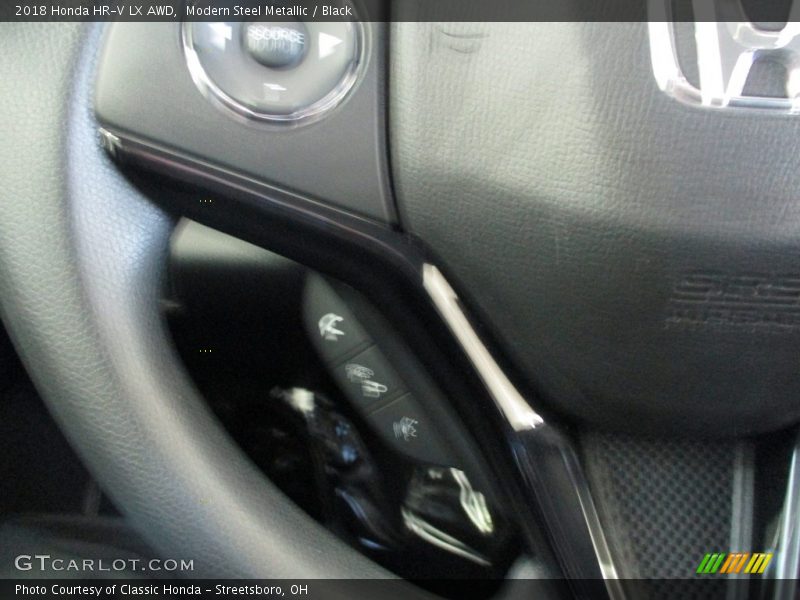 Modern Steel Metallic / Black 2018 Honda HR-V LX AWD