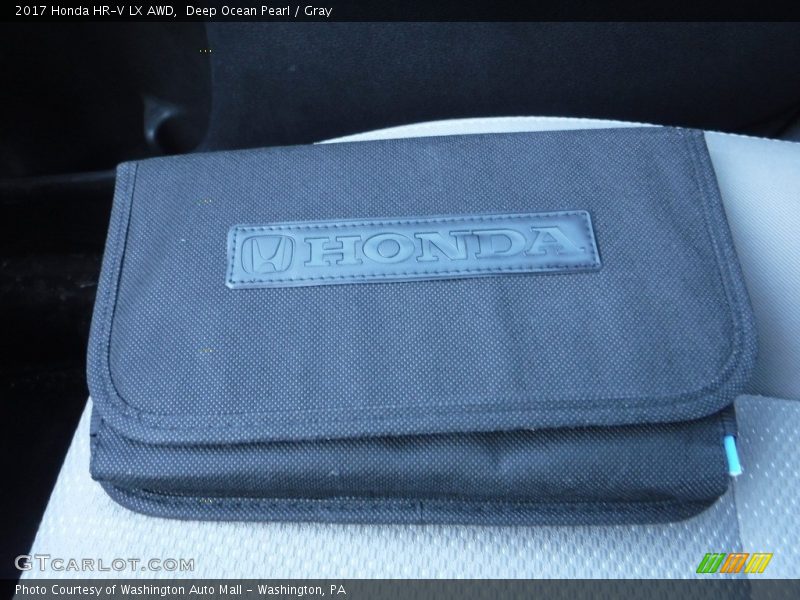 Deep Ocean Pearl / Gray 2017 Honda HR-V LX AWD