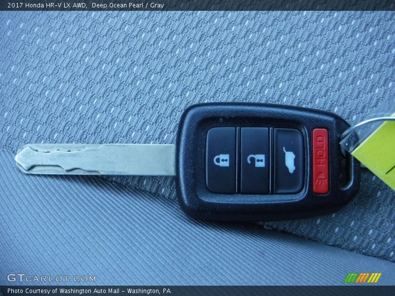 Deep Ocean Pearl / Gray 2017 Honda HR-V LX AWD
