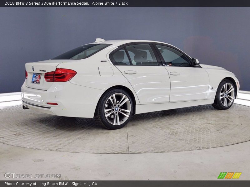 Alpine White / Black 2018 BMW 3 Series 330e iPerformance Sedan