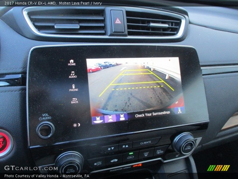Molten Lava Pearl / Ivory 2017 Honda CR-V EX-L AWD