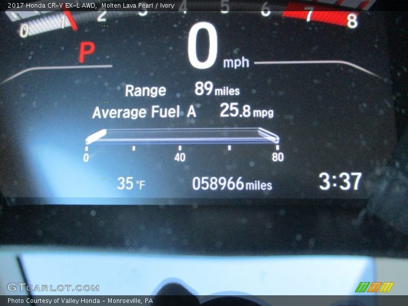 Molten Lava Pearl / Ivory 2017 Honda CR-V EX-L AWD