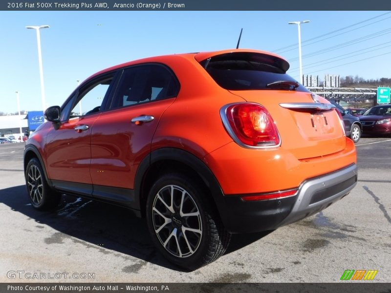Arancio (Orange) / Brown 2016 Fiat 500X Trekking Plus AWD