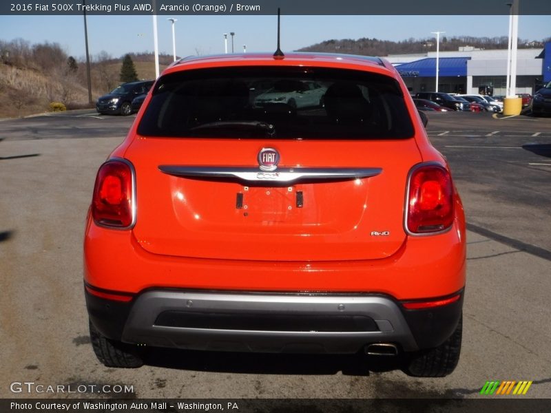 Arancio (Orange) / Brown 2016 Fiat 500X Trekking Plus AWD