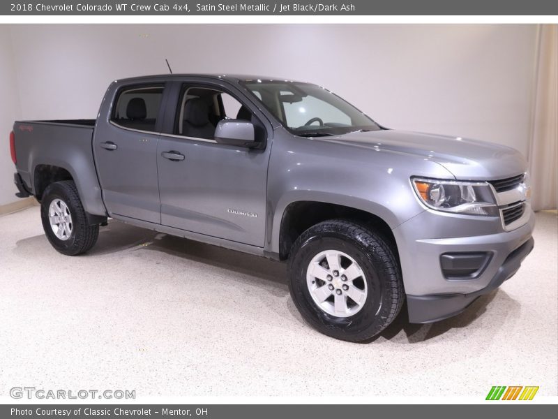 Satin Steel Metallic / Jet Black/Dark Ash 2018 Chevrolet Colorado WT Crew Cab 4x4