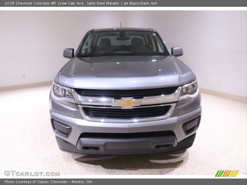 Satin Steel Metallic / Jet Black/Dark Ash 2018 Chevrolet Colorado WT Crew Cab 4x4