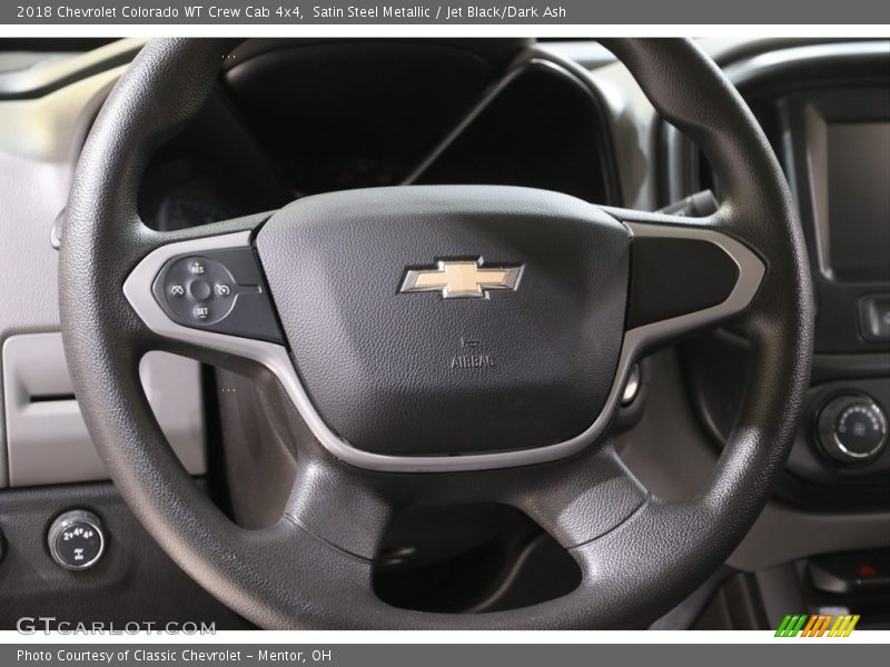 Satin Steel Metallic / Jet Black/Dark Ash 2018 Chevrolet Colorado WT Crew Cab 4x4