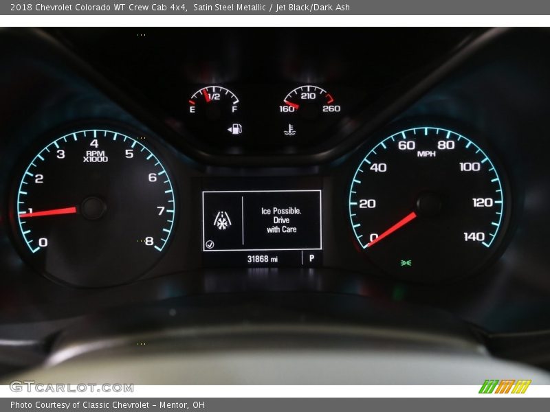 Satin Steel Metallic / Jet Black/Dark Ash 2018 Chevrolet Colorado WT Crew Cab 4x4